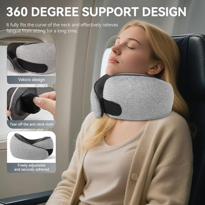 SZXYX Travel Pillows - 100% Pure Memory Foam Neck Pillow for Airplanes