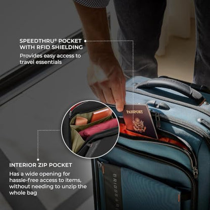 Briggs & Riley ZDX Essential Softside Carry-On Spinner, Black - color: Black, size: 22" Carry-On