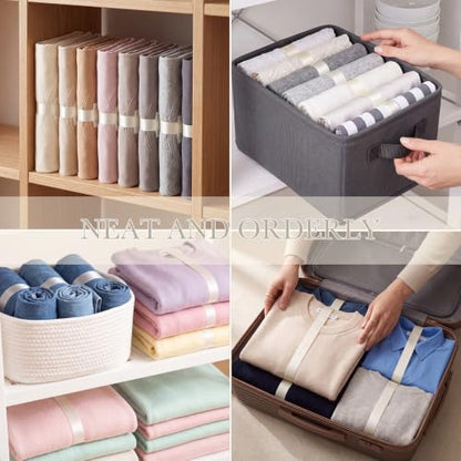 Novabright 30 Pack Large Shirt Folding Board 16.73x10.63'' Stackable, Clear