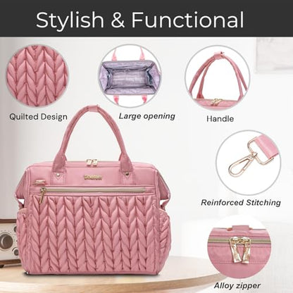 Small Diaper Bag, Medium Diaper Bag Tote, Convertible Backpack Tote Bag for Women Diaper Purse, Stylish Travel Baby Bag