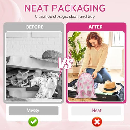Shoe Bags for Travel, 20PCS Waterproof Drawstring Shoe Bags for Packing - color: Flowers