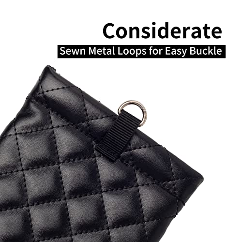 Face Shadow Double Glasses Case Soft Eyeglass Case For Women Men - color: Pu Black