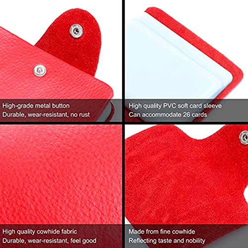 K Y KANGYUN Unisex Small Leather Credit Card Holder - 2 Pack (Redk&Brown)… - color: Red&Brown