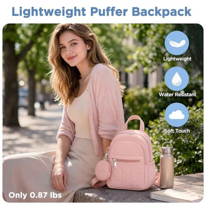 Mini Backpack for Women, Anti Theft RFID Small Travel Backpack - color: Pink