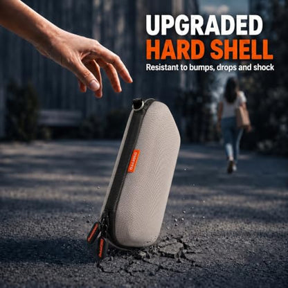 Small Hard Carrying Case, Portable Protective EVA Electronic Case - color: Silver