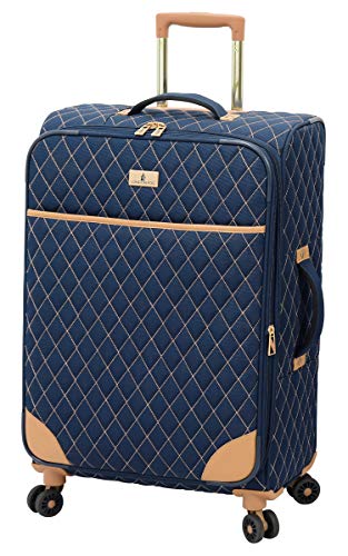 LONDON FOG Queensbury 24 Spinner, Navy, 24 Inch (9224 NAV) - size: Checked-Medium 24-Inch