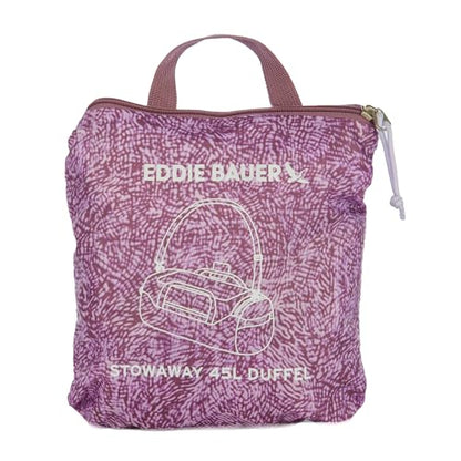 Eddie Bauer Stowaway Packable Duffel Bag| Travel | Foldable | Lightweight | Durable | Ripstop Polyester | 23" Length | 45L Capacity - Lilac - color: Lilac
