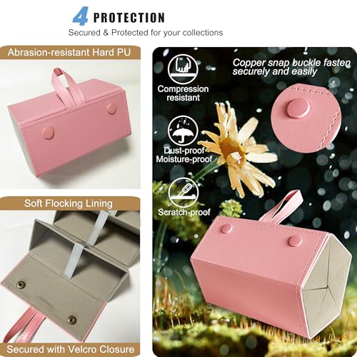 Longjet Sunglasses Organizer Travel Glasses Case Eyeglasses Storage Box - color: Pink