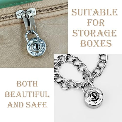 5 Pack Mini Diary Padlock, Small Locks with Keys, Tiny Luggage Locks for Travel, Journal, Jewelry, Backpack, Boxes (Circle, 5) - style: Circle