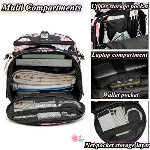 Gym Duffle Bag Backpack,4‑Way Waterproof with Shoe Compartment Travel Hiking Laptop - color: Red