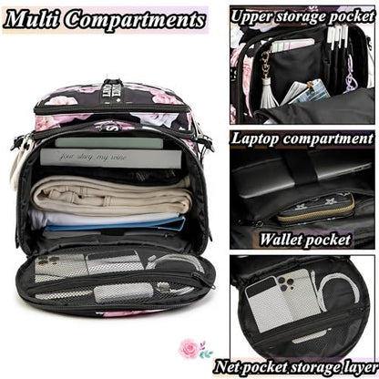 Gym Duffle Bag Backpack,4‑Way Waterproof with Shoe Compartment Travel Hiking Laptop - color: Red