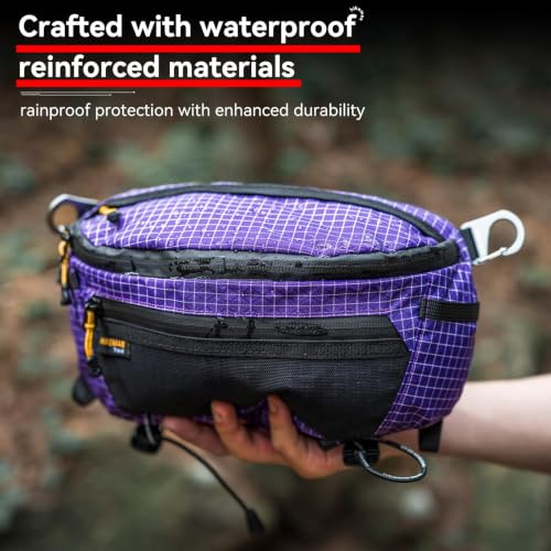 HIKEMAN Waist Bag Strap Pack Pouch for Backpack Lightweight Phone Pocket - color: Grey