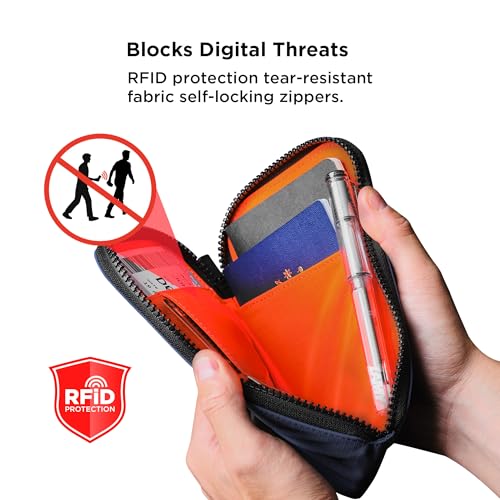 ALPAKA Zip Travel Wallet RFID Blocking Passport Holder Blue - color: Blue