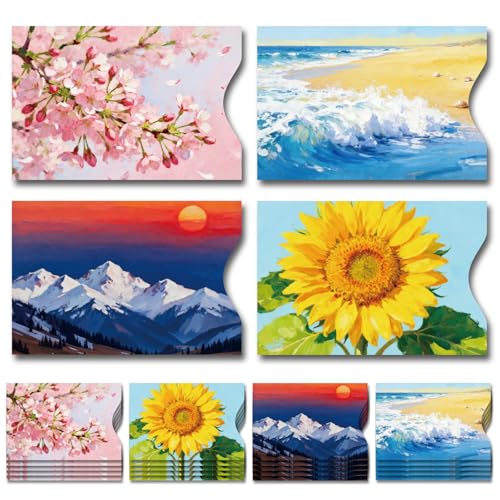 peacoblue 20PCS Scenery and Plants RFID Sleeves for Credit Cards - style: Flower and Scenery