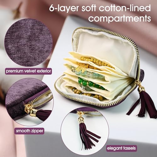 Portable Ring Keychain Holder - Jewelry Holder - color: Elegant Purple