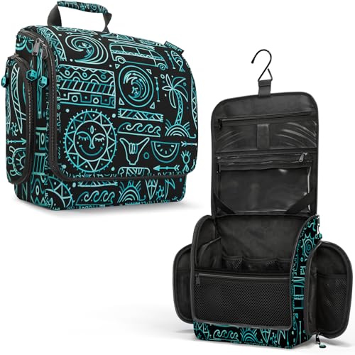 VENTURE 4TH Hanging Travel Toiletry Bag, 17 Compartments - Surfing Vibes - color: Surfing Vibes