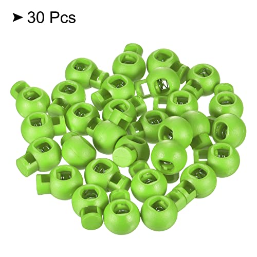 PATIKIL 30Pack Cord Locks Ball Spring Toggle Stopper Mustard Green - color: Mustard Green