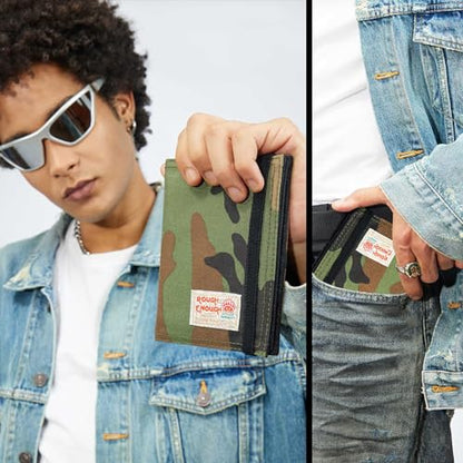 Rough Enough RFID Passport Holder, Slim Travel Wallet for Family, Camo - color: Camo