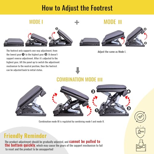 Foot Rest for Under Desk at Work Enlarged, Ergonomic Footrest with Adjustable Height and Angle, Foldable Foot Stool with Removable Pad Massage Beads for Office Gaming Chair Gray - color: Gray Plus