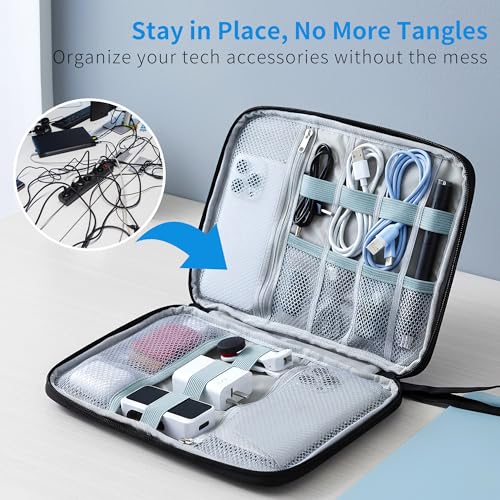 3 Pack Electronics Travel Organizer Case for Chargers and Cords - size: 3 Pack Small