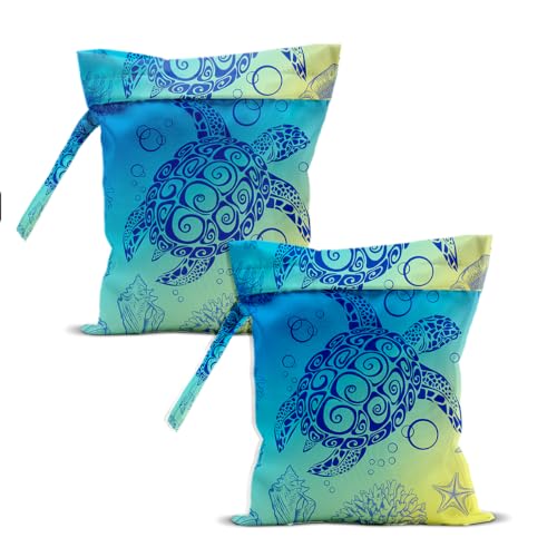 2 PCS Turtle Wet Dry Waterproof Bag Laundry Bag for Swimsuit - color: Turtle15