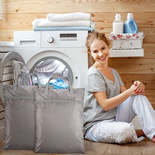 Oudain 2 Pcs Travel Laundry Bags Waterproof Dirty Clothes Bag, Gray - color: Gray