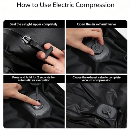 Reusable Space Saver Compression Bags for Suitcase & Backpack(Green) - color: Green
