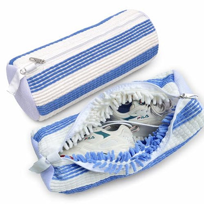 2 Pack Shoe Washing Machine Bag, Shoe Mesh Laundry Bags for Sneakers - color: Bluewhite