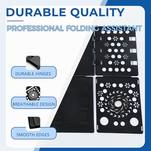 3 Pack Shirt Folding Board Laundry Organizer, Clothes Folding Board, Laundry Folding Table, Plastic Durable Fast Easy Magic Flip T Shirts Dress Pants Towels Adult (Black) - color: 3 Black