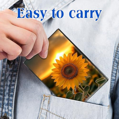 Metal RFID Accordion Card Holder,Sunset Sunflower - color: Sunset Sunflower