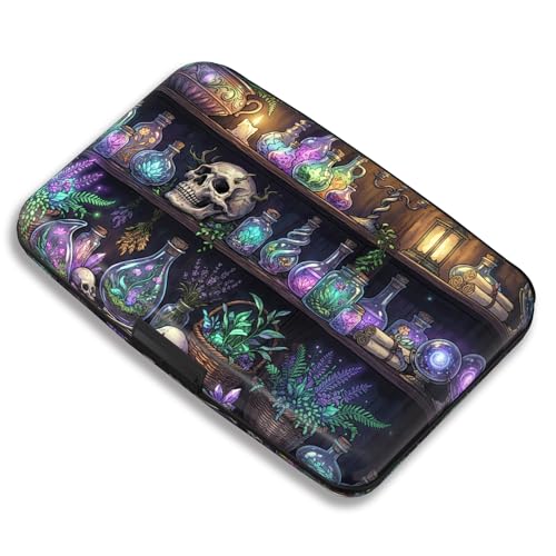 Maicican RFID Blocking Aluminum Credit Card Holder - color: Card holder wallet - Skeleton bookshelf