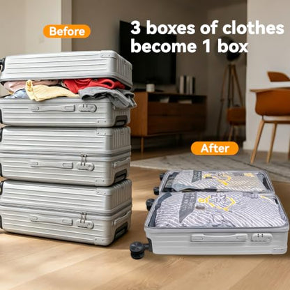 25-Pack Vacuum Bags for Travel with Wireless Rechargeable Pump | Carry-on Size Compression Packing Bags for Luggage & Suitcase, Space Saver for Clothes & Home Seasonal Storage, 3S Vacuum - size: 25 combo set