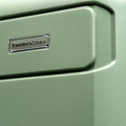 Traveler's Choice Pagosa Hardshell Expandable Luggage with Spinner Wheels, Green, 3-Piece Set (22/27/30) - color: Green, size: 3-Piece Set (22/27/30)
