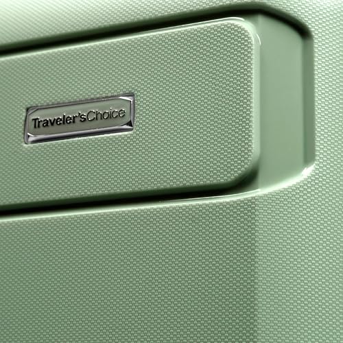 Traveler's Choice Pagosa Hardshell Expandable Luggage with Spinner Wheels, Green, 3-Piece Set (22/27/30) - color: Green, size: 3-Piece Set (22/27/30)