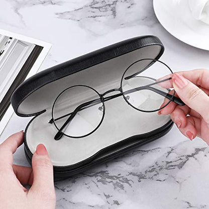 MoKo Double Eyeglass Case,Glasses and contact case 2 in 1 with Mirror - color: Aa-black