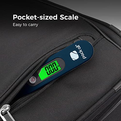 pack all Digital Luggage Scale for Travel, 110Lbs Capacity, 0.1Lb Precision - color: Blue
