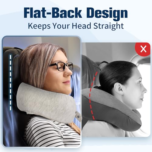 Cirorld Neck Pillow for Traveling, Travel Pillows for Airplanes Light Grey - color: Light Grey
