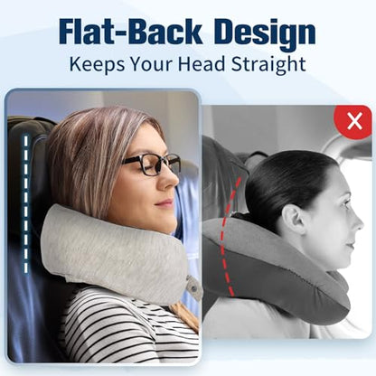 Cirorld Neck Pillow for Traveling, Travel Pillows for Airplanes Light Grey - color: Light Grey