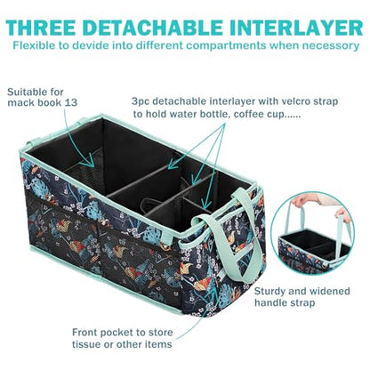 HEYSKAY Backseat Car Organizer Car Caddy Passenger Seat Organizer for Kids - color: Grey
