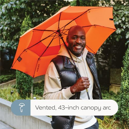 ShedRain Vortex Windproof Compact Travel Umbrella, Auto Open Close - color: Vex Black 43"Arc