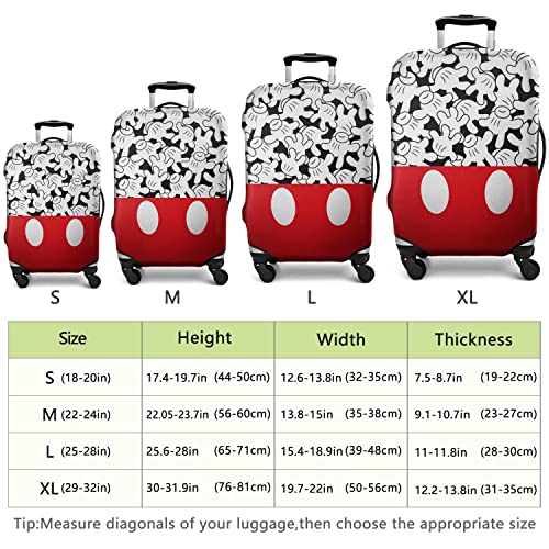 Mouse Hands Gesture Luggage Cover Protector Fit 29-32 Inch, White - color: Luggage Cover-1, size: XL(29-32in)