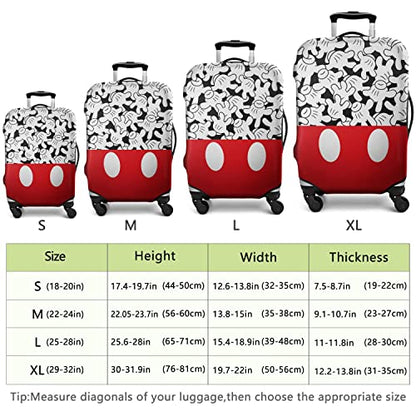 Mouse Hands Gesture Luggage Cover Protector Fit 22-24 Inch, White - color: Luggage Cover-1, size: M(22-24in)