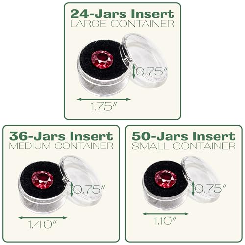 The Display Guys 2-Pack 24-Jar Jewelry Container Insert, Black - color: Black, size: Jars - 24