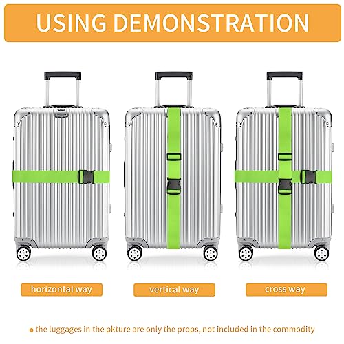 BILIONE Luggage Straps for Suitcases,79" Long Adjustable Luggage Belts - color: Black+Pink, size: 8Pcs