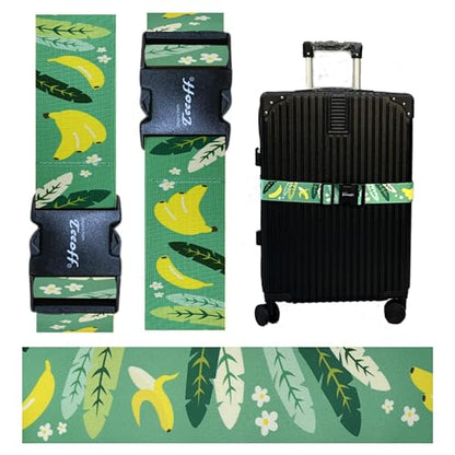 Teeoff Elastic Luggage Straps Suitcase Belts Travel Bag Accessories Adjustable 220CM (Banana) - color: Banana