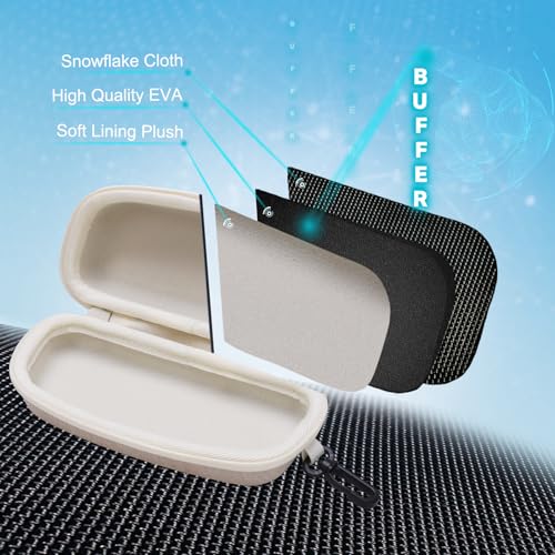 XANAD Hard Case for Safety Glasses,Sunglass Eyeglass Shooting Glasses,Cream - color: Cream