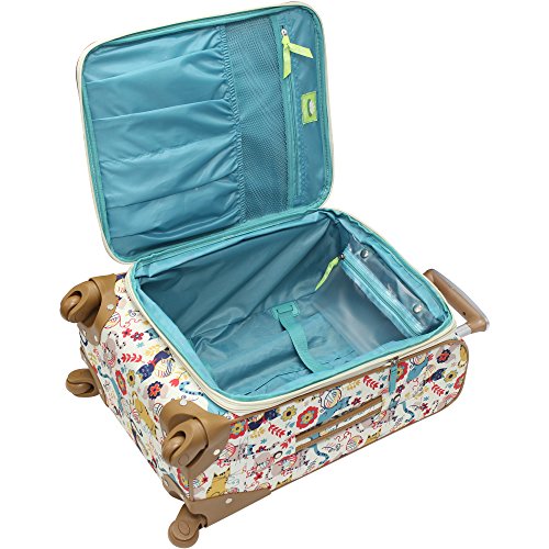 Lily Bloom Luggage 24" Expandable Design Pattern Suitcase With Spinner Wheels For Woman (24in, Furry Friends) - color: Furry Friends