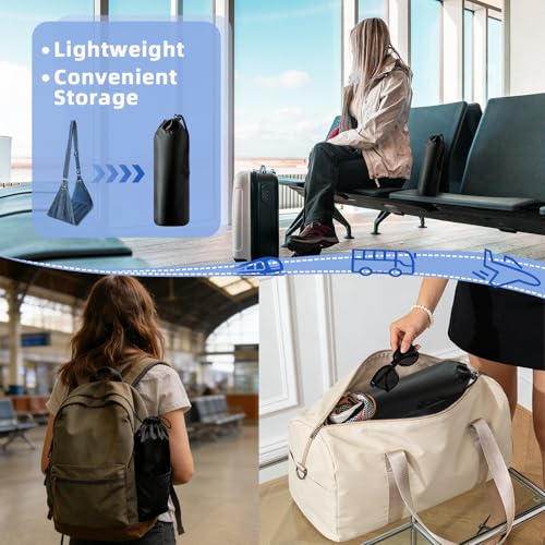 Asaiter-Airplane Foot Hammock for Plane Travel Essentials - Airplane Travel Essentials, Long Flight Foot Rest - Plane Gadgets (Deep Blue 2) - color: Deep Blue 2