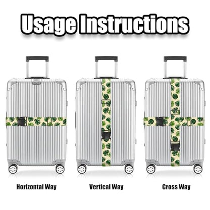 Nuxovilar Luggage Straps Set for Suitcase 1.96x71in Polyester - color: Mi07480, size: 1.96"x70.86"