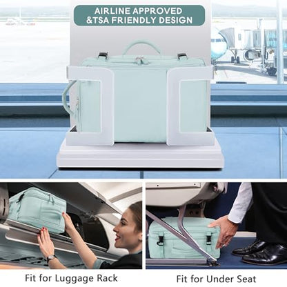 Beraliy Travel Backpack for Women, TSA Carry On Backpack Airline Approved - color: Mint Green, size: Large